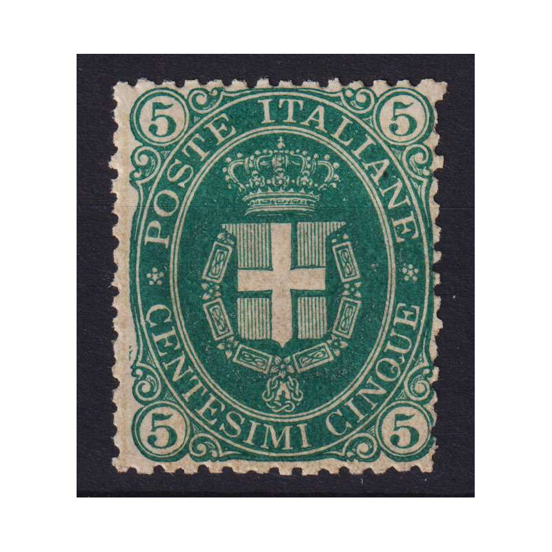 REGNO 1889 UMBERTO I 5 CENTESIMI N.44 G.I MNH** CENTRATO 2 CERT.  |...