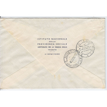 1952 TRIESTE "A" GIORNATA DELLE FORZE ARMATE 3 V. S.28 SU BUSTA VIA...