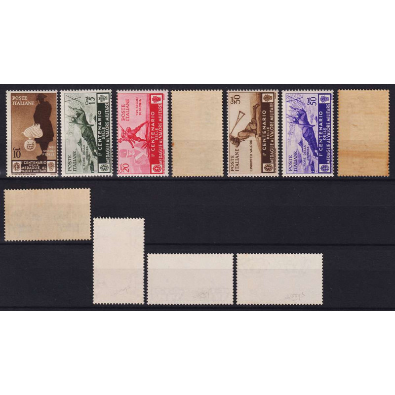 REGNO 1934 MEDAGLIE AL VALOR MILITARE 11 V. G.I MNH**  | Filatelia ...