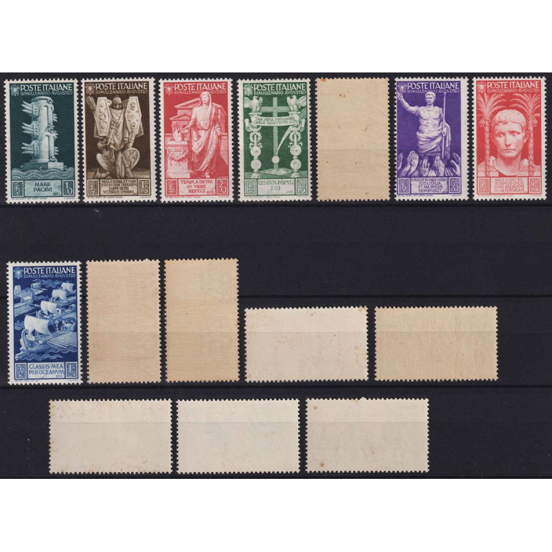REGNO 1937 AUGUSTO 15 VALORI G.I MNH** VEDI VERSO  | Filatelia Meloni