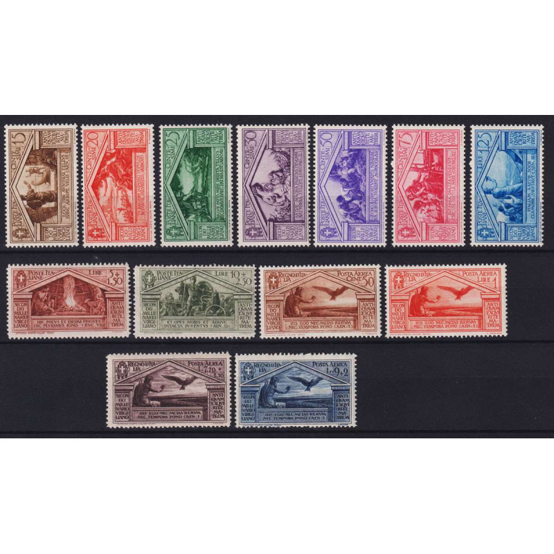 REGNO D' ITALIA 1930 VIRGILIO 13 VALORI G.I MNH** CERT.  | Filateli...