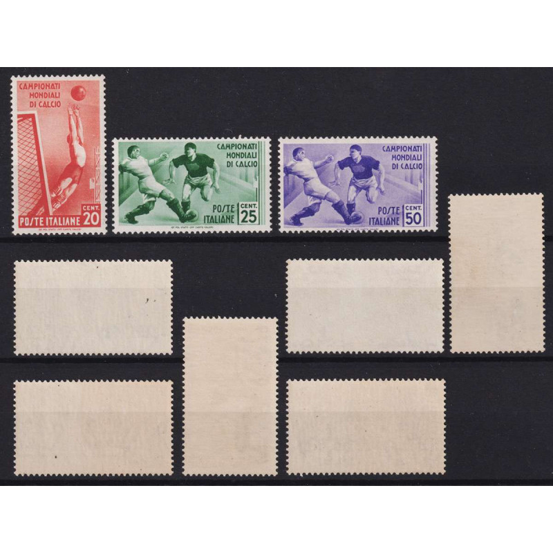 REGNO D' ITALIA 1934 CAMPIONATI MONDIALI CALCIO 9 V. G.I MNH** CERT...