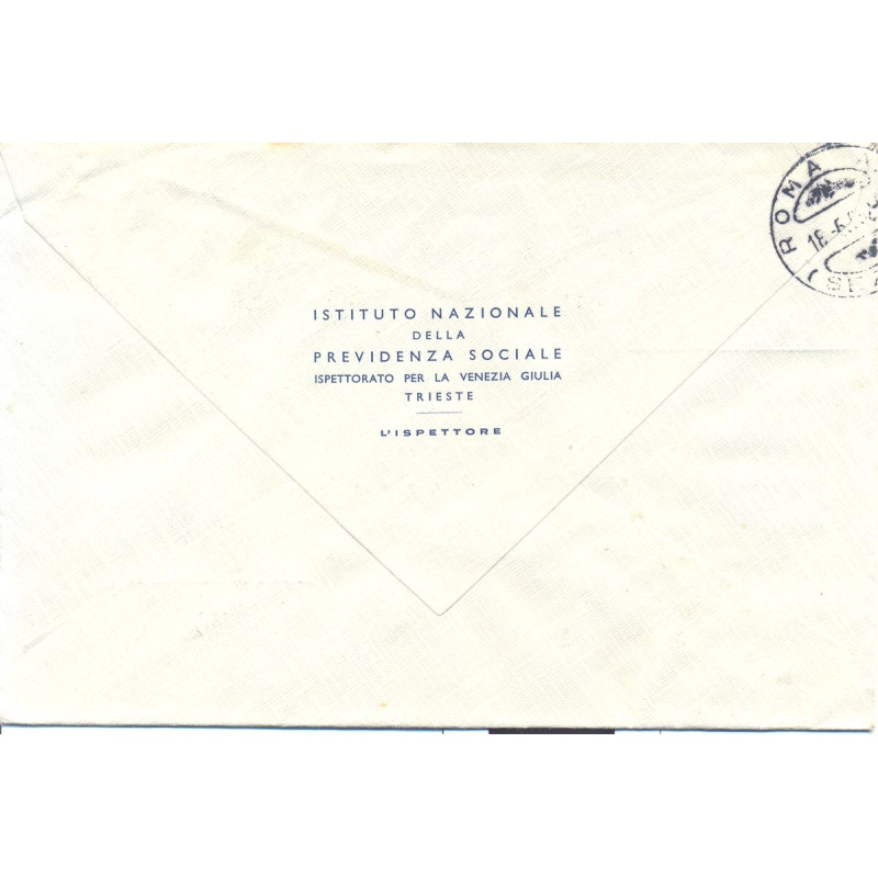 1952 TRIESTE "A" SERIE CENTENARIO MODENA E PARMA S.27 SU BUSTA VIAG...