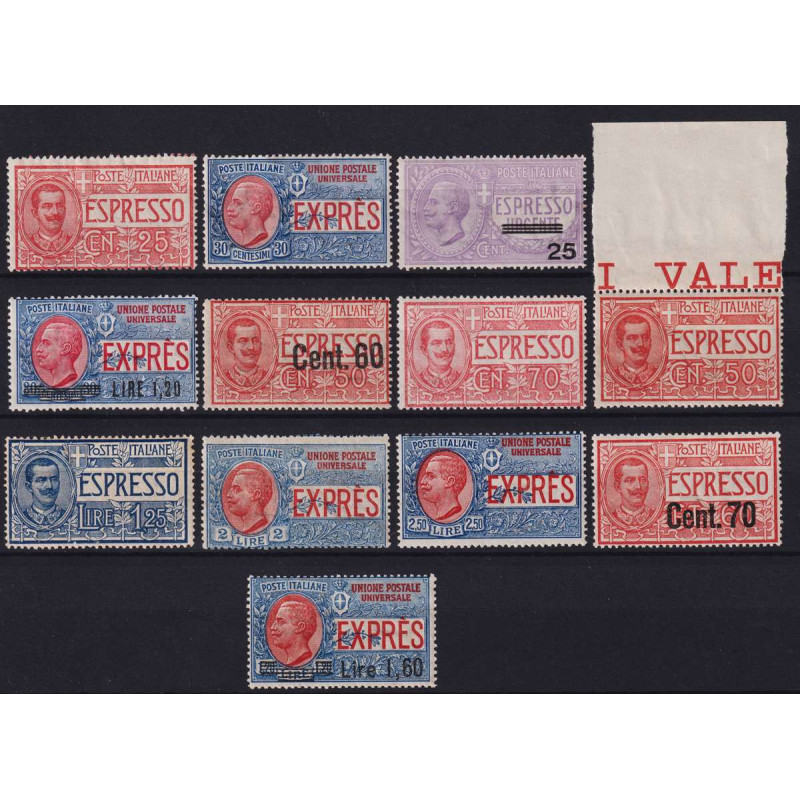 REGNO D' ITALIA ESPRESSI 12 VALORI G.I MNH** VEDI VERSO  | Filateli...