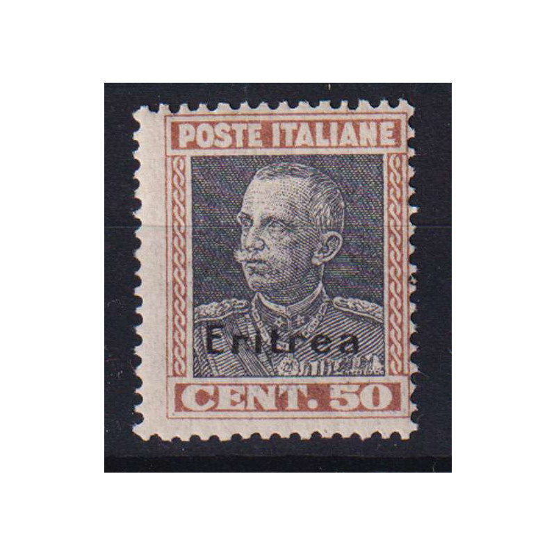 COLONIE ERITREA 1928 PARMEGGIANI 50 CENTESIMI N.128 G.I MNH**  | Fi...