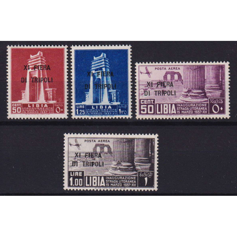 COLONIE LIBIA 1937 XI FIERA DI TRIPOLI 4 V. G.I MNH**  | Filatelia ...