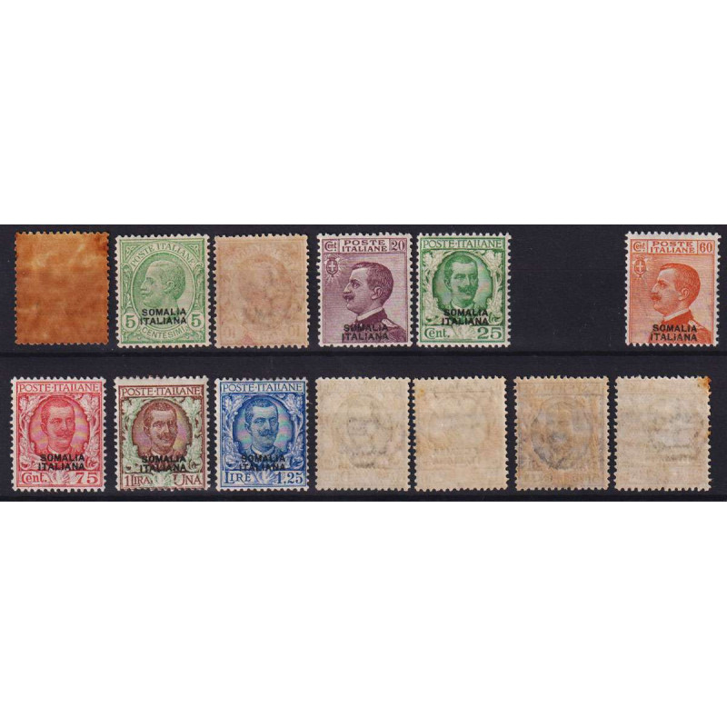 COLONIE SOMALIA 1926 SERIE COMPLETA 13 V. G.I MNH** CERT.  | Filate...