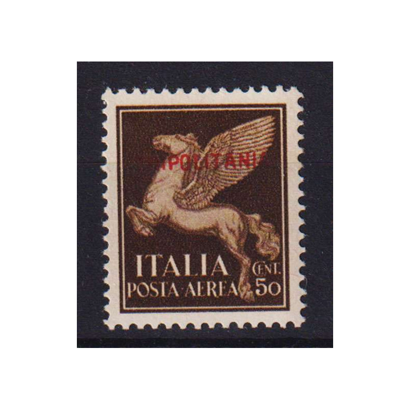 COLONIE TRIPOLITANIA 1930 POSTA AEREA 50 C. NON EMESSO N.8 G.I MNH*...