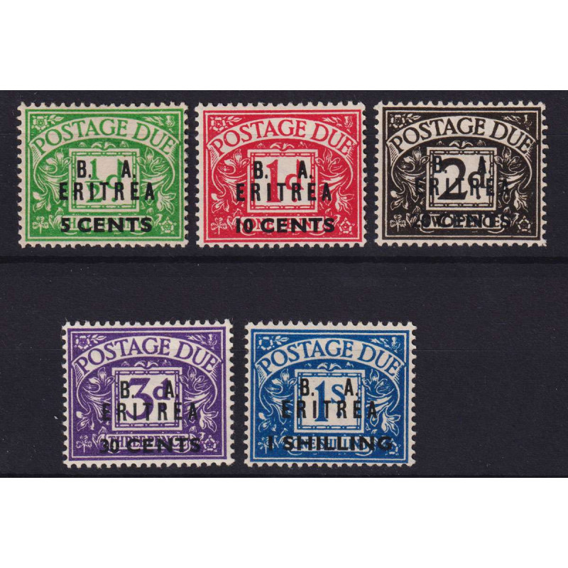 OCCUPAZIONI ERITREA 1950 SEGNATASSE B.A 5 V. G.I MNH**  | Filatelia...