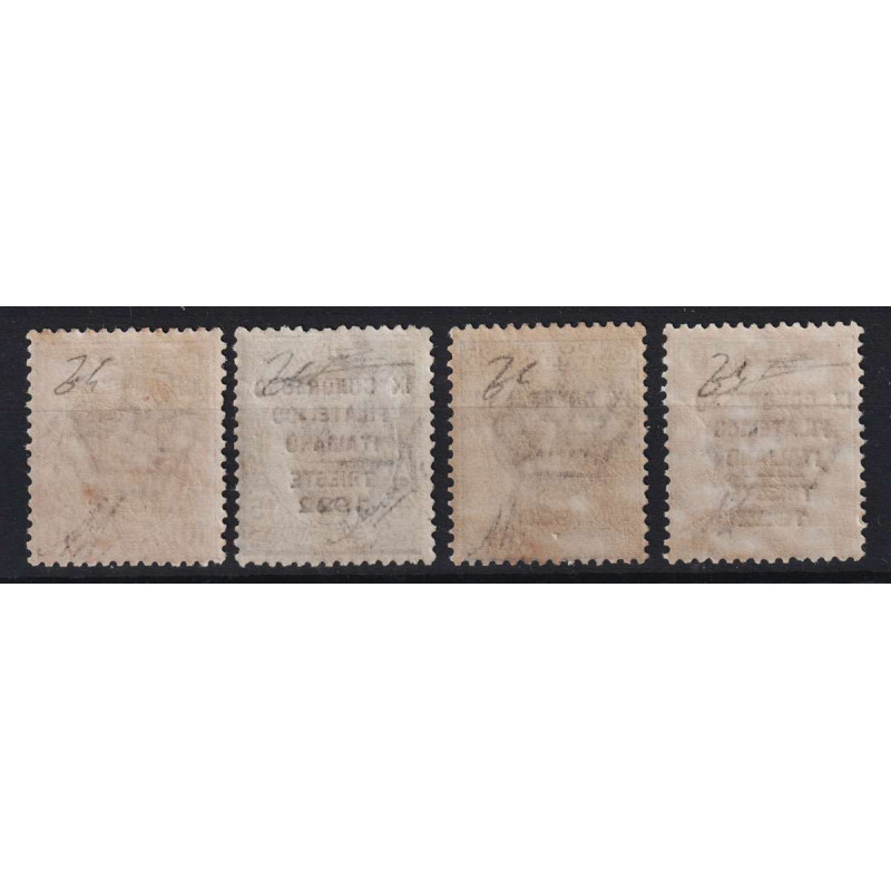 REGNO 1922 CONGRESSO FILATELICO ITALIANO 4 V. G.I MNH** CERT.  | Fi...