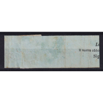 NAPOLI 1858 ½ GRANO II TAVOLA CARMINIO SCURO N.2b SU FASCETTA CERT....