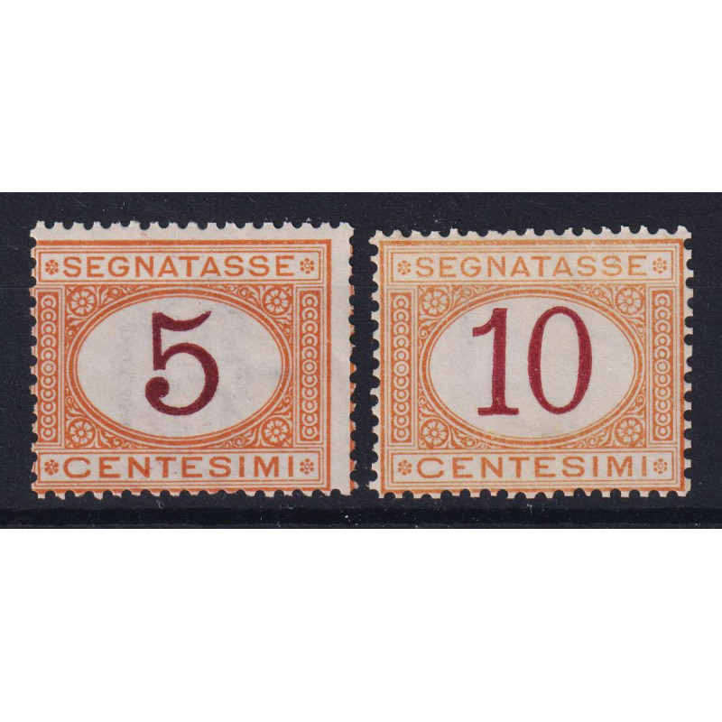 REGNO D' ITALIA 1870-74 SEGNATASSE 10 C. BEN CENTRATO G.I MNH** CER...