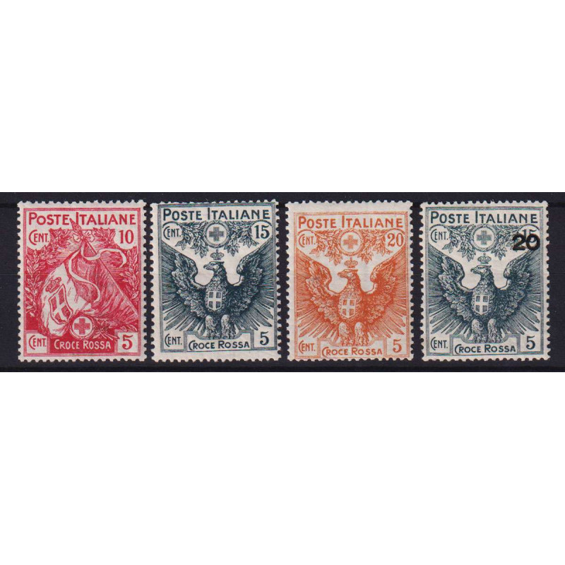 REGNO D'ITALIA 1915-16 CROCE ROSSA 4 V. G.I MNH**  | Filatelia Meloni
