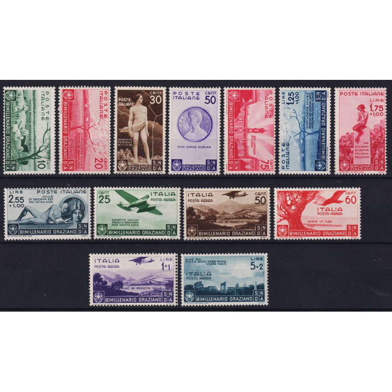 REGNO 1936 ORAZIO 13 VALORI G.I MNH** QUALCHE BASSO VALORE T.L.  | ...