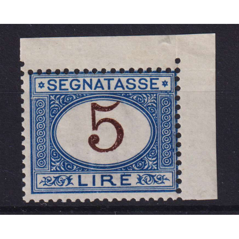 REGNO 1870-74 SEGNATASSE 5 LIRE N.13 G.I MNH** CERT.  | Filatelia M...