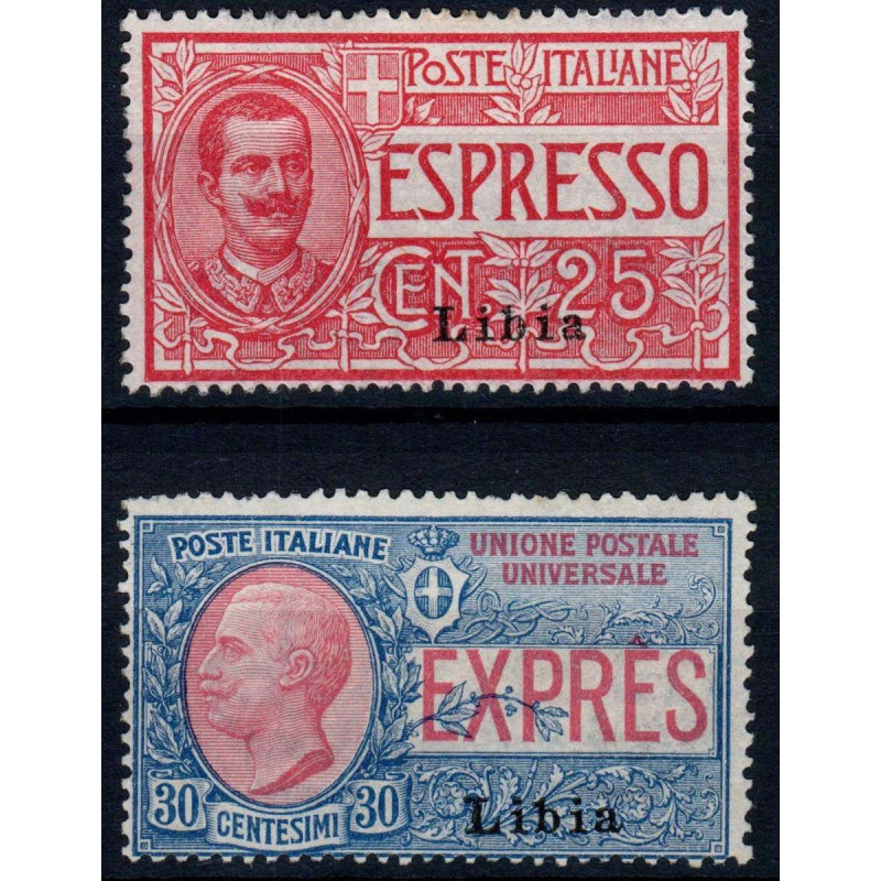 COLONIE 1915 LIBIA ESPRESSI 2 VALORI S. 60 G.I MNH**  | Filatelia M...