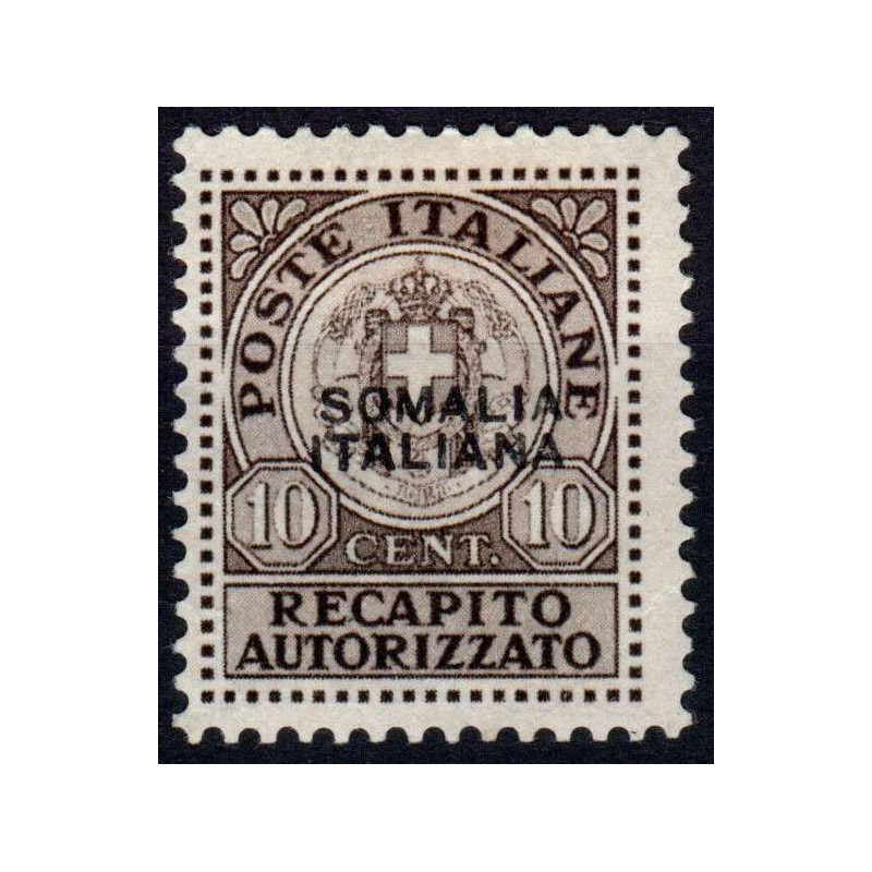 COLONIE 1941 SOMALIA RECAPITO AUTORIZZATO 10 C. N. 2 G.O MH*  | Fil...