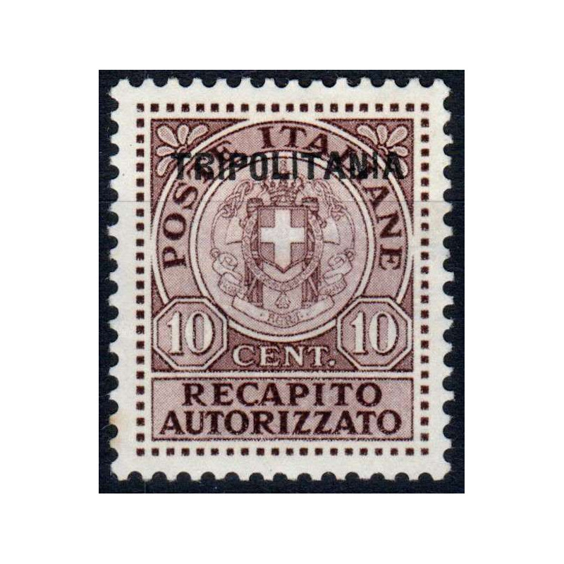 COLONIE 1931 TRIPOLITANIA RECAPITO AUTORIZZATO 10 C. N. 1 G.O MH*  ...