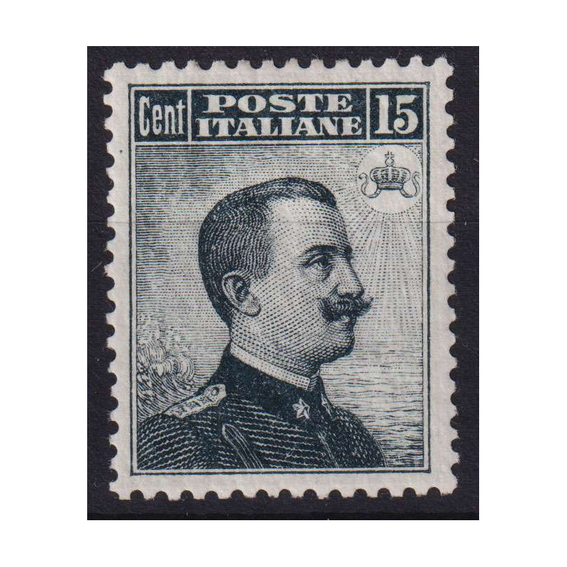 REGNO 1905 MICHETTI 15 CENTESIMI N.80 G.I MNH** CERT. CENTRATO  | F...