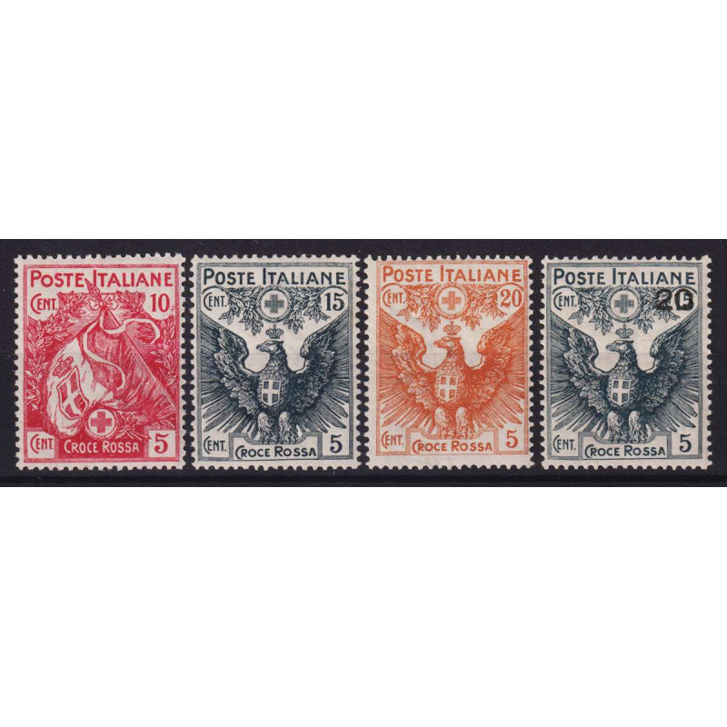 REGNO 1915-16 CROCE ROSSA 4 VALORI G.I MNH**  | Filatelia Meloni