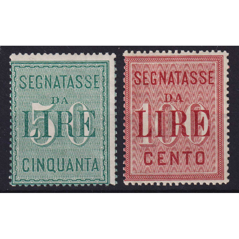 REGNO 1884 SEGNATASSE 2 V. N.15-16 G.I MNH** CERT.  | Filatelia Meloni