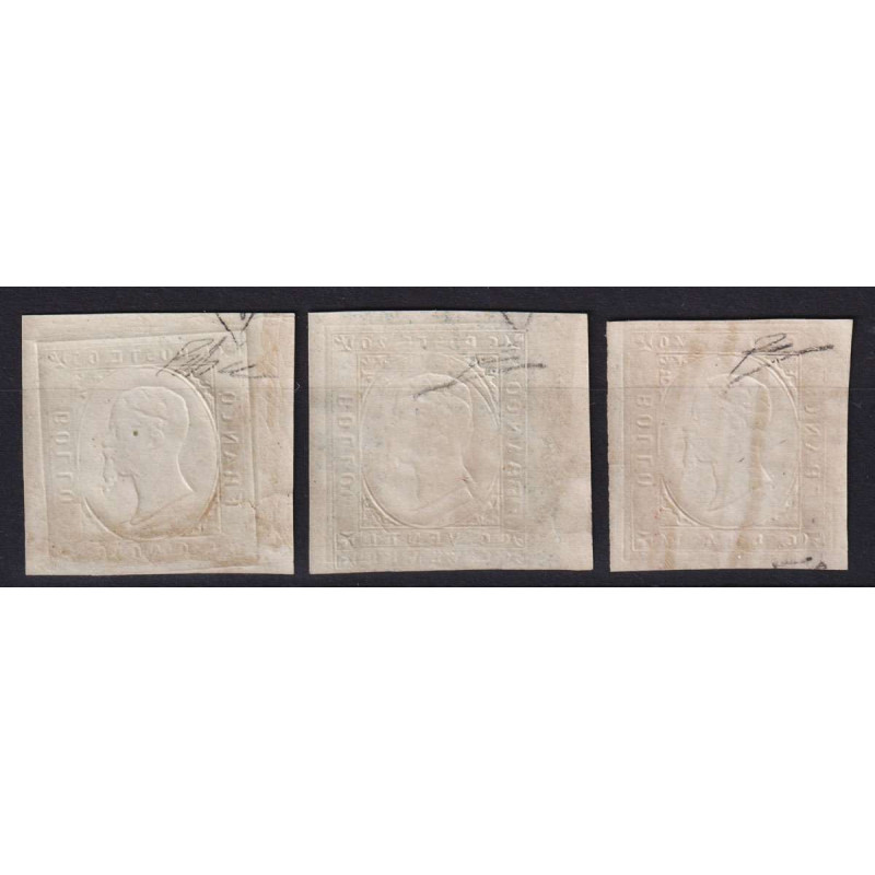 SARDEGNA 1854 SERIE COMPLETA NON EMESSI 3 V. G.I MNH** CERT.  | Fil...