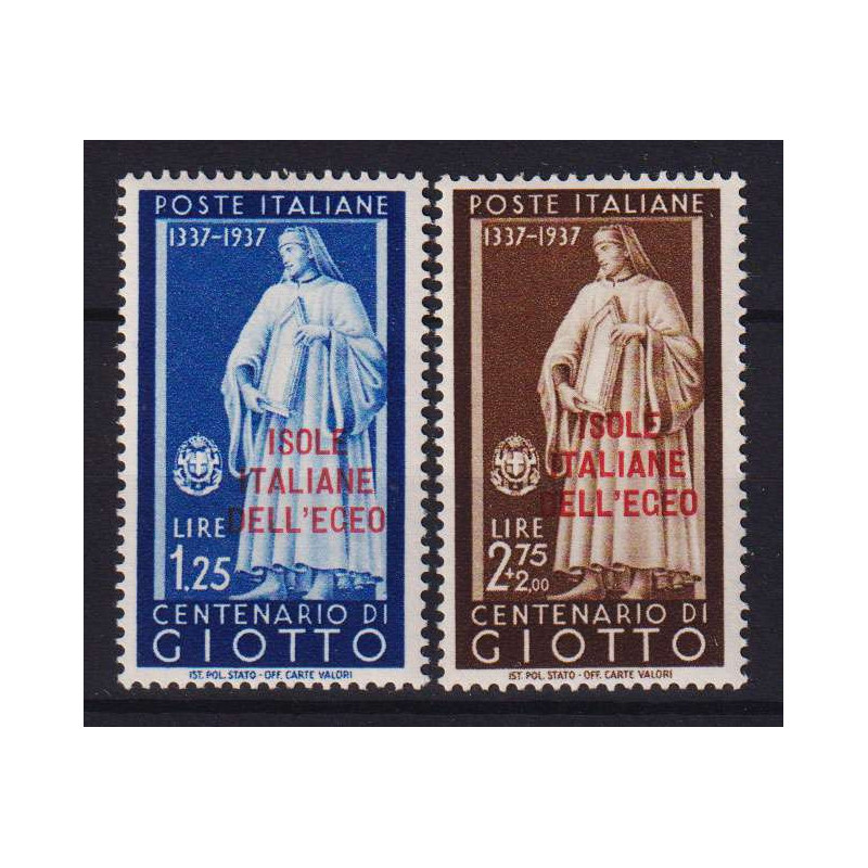 COLONIE EGEO 1938 GIOTTO 2 V. G.O MH*  | Filatelia Meloni