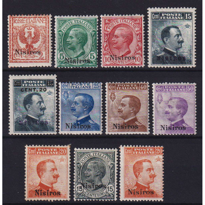 COLONIE EGEO NISIRO SERIE ORDINARIA 11 V. COMPRESO N.9 G.O MH*  | F...