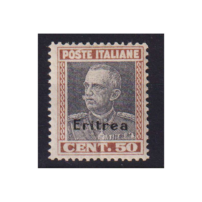 COLONIE ERITREA 1928 VITTORIO EMANUELE SOPRASTAMPATO N.128 G.O MH* ...