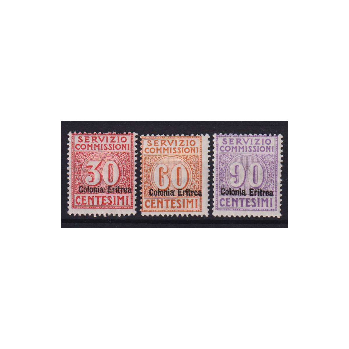 COLONIE ERITREA 1916 SERVIZIO COMMISSIONI 3 V. G.O MH*  | Filatelia... COLONIE ERITREA 1916 SERVIZIO COMMISSIONI 3 V. G.O MH*  | Filatelia...