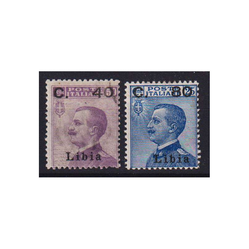 COLONIE LIBIA 1922 MICHETTI SOPRASTAMPATI 2 V. G.O MH*  | Filatelia...