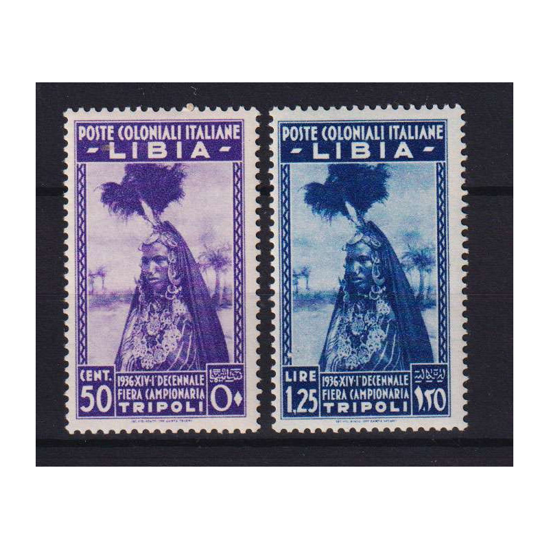 COLONIE LIBIA 1936 X FIERA DI TRIPOLI 2 V. G.O MH*  | Filatelia Meloni