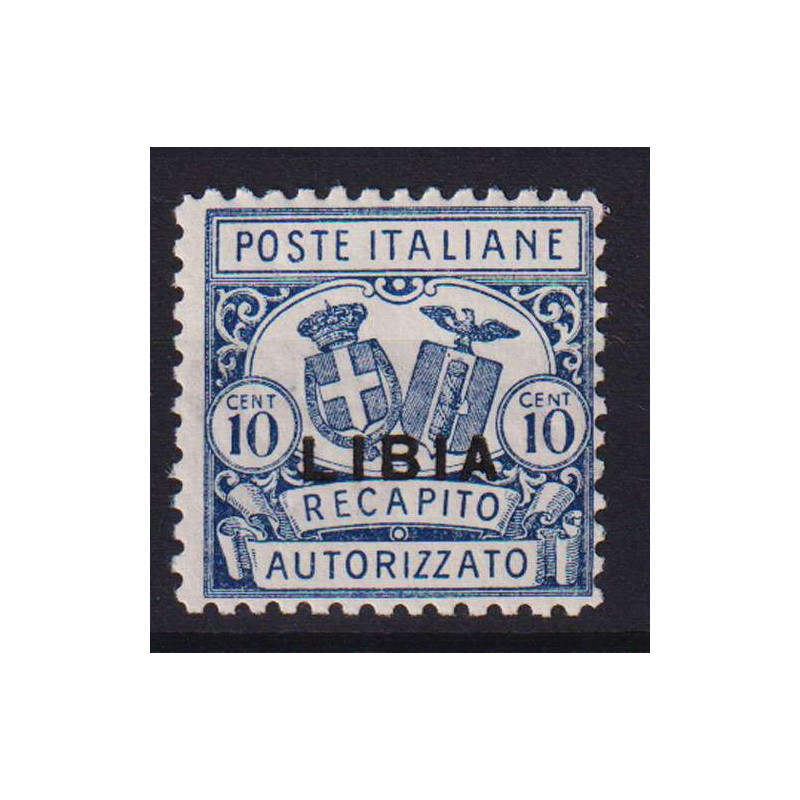 COLONIE LIBIA 1929 RECAPITO AUTORIZZATO DENT.11 N.1 G.I MNH**  | Fi...