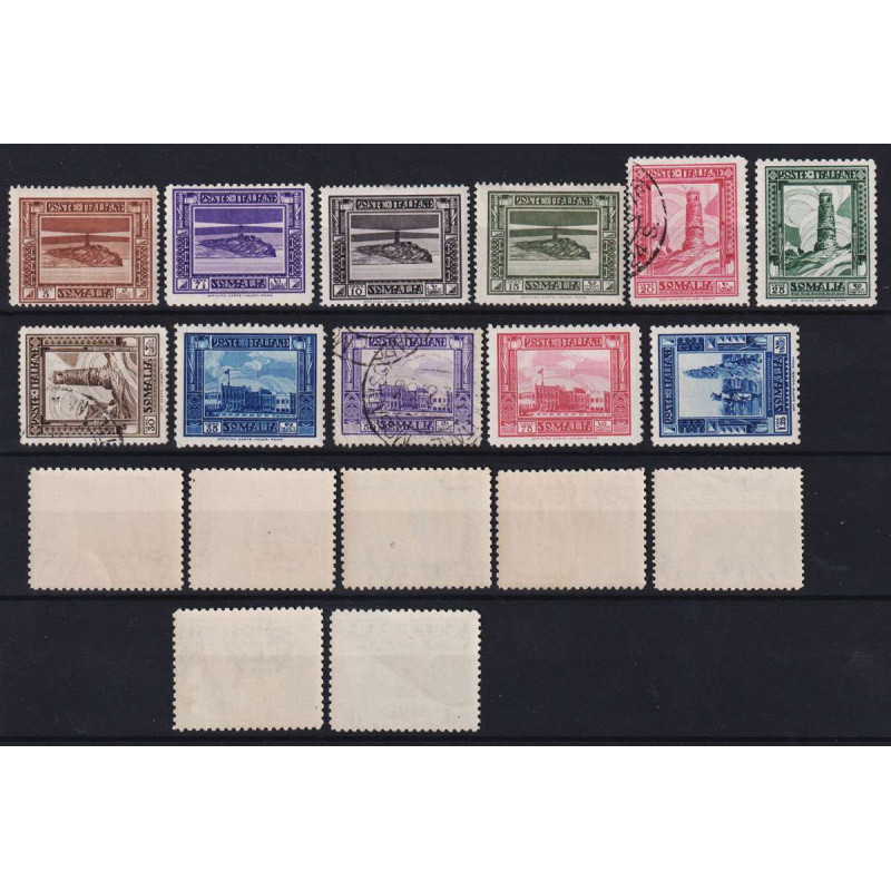 COLONIE SOMALIA 1932 1935-38 PITTORICA DENT. MISTE 18 V. G.I / G.O ...