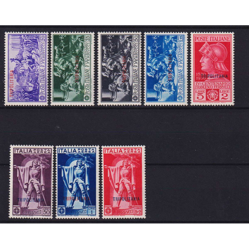 COLONIE TRIPOLITANIA 1930 FERRUCCI 8 V. G.O MH*  | Filatelia Meloni