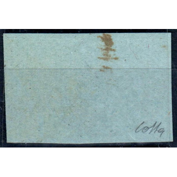 1852 STATO PONTIFICIO 1/2 b. GRIGIO AZZURRO n.1a OTTO FILETTI CERT....