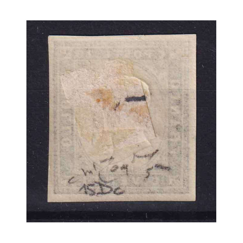 SARDEGNA 1861 20 CENTESIMI AZZURRO OLTREMARE N.15Dc G.O MH* CERT.  ...