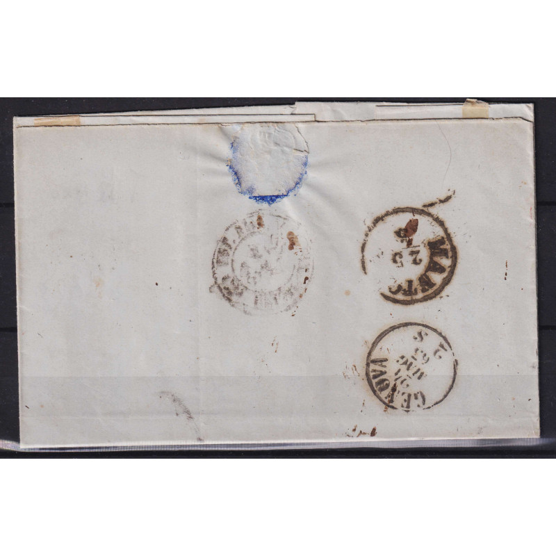 SARDEGNA 1862 40 CENTESIMI ROSA CARMINIO N.16E USATO SU BUSTA  | Fi...