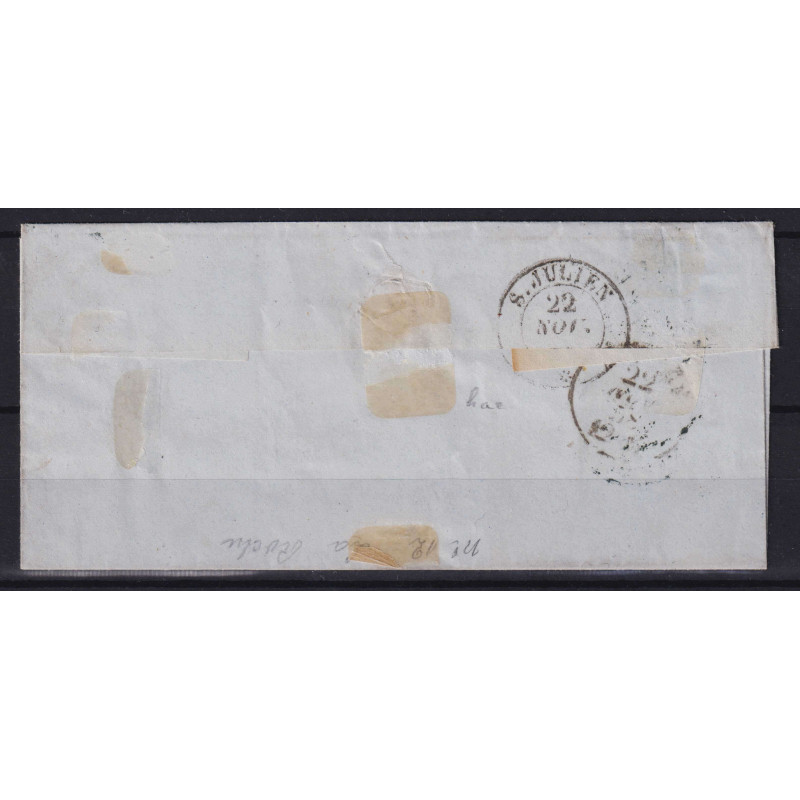 SARDEGNA 1857 20 CENTESIMI INDACO N.16Ab USATO SU BUSTA CERT.  | Fi...