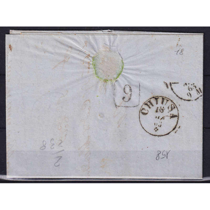 SARDEGNA 1862 BICOLORE 5 CENT E 10 CENT. N.13Ea-14E SU BUSTA  | Fil...