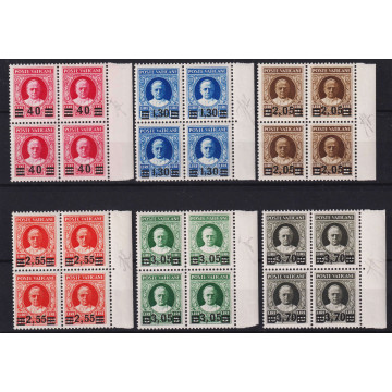 VATICANO 1934-37 PIO XI QUARTINE PROVVISORIA 6 V. G.I MNH** CERT.  ...