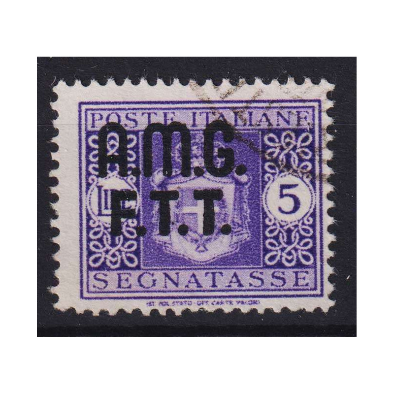 TRIESTE ZONA A 1947 SEGNATASSE 5 LIRE N.4A USATO  | Filatelia Meloni