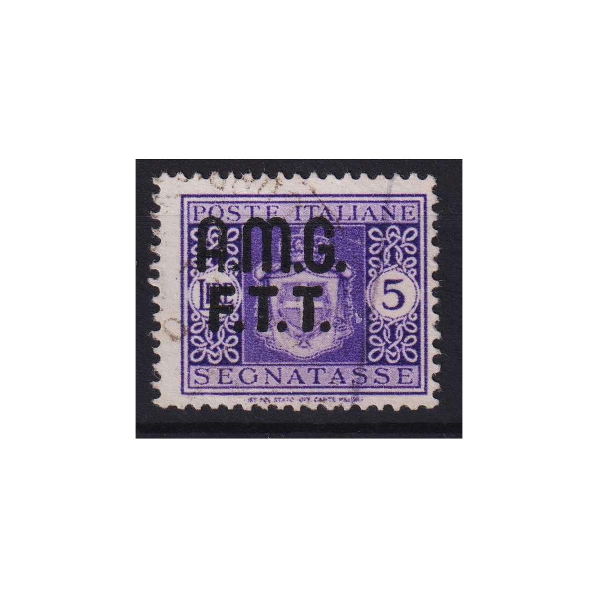 TRIESTE ZONA A 1947 SEGNATASSE 5 LIRE N.4A USATO | Filatelia Meloni TRIESTE ZONA A 1947 SEGNATASSE 5 LIRE N.4A USATO | Filatelia Meloni