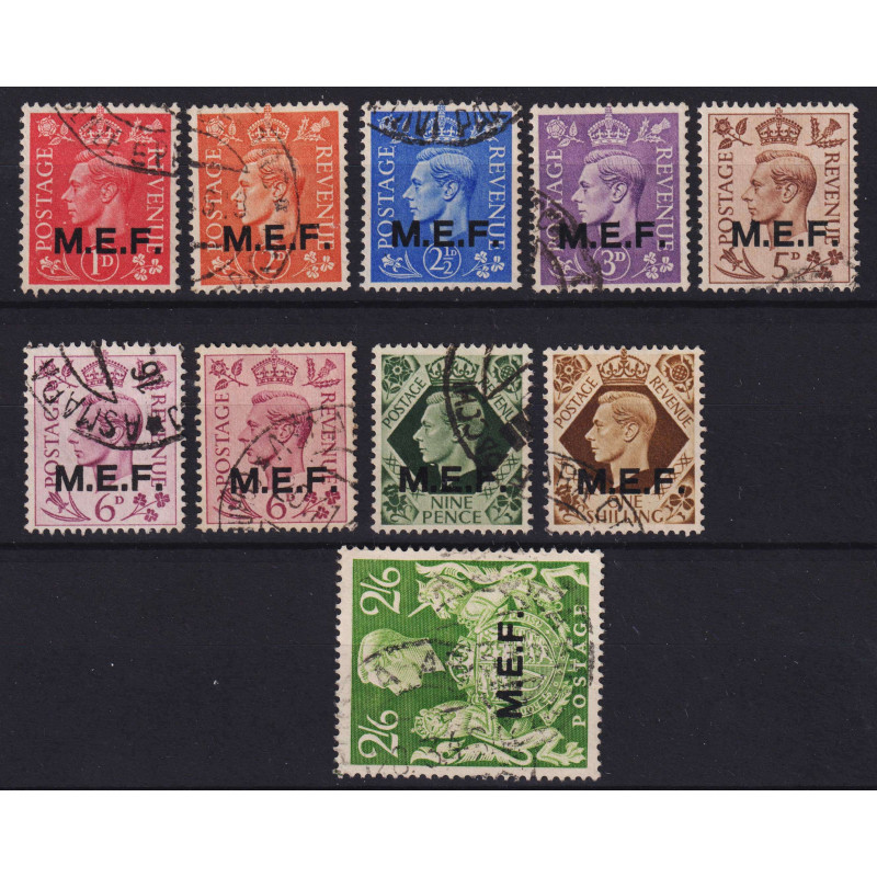 OCCUPAZIONI STRANIERE M.E.F. 1943-47 SERIETTA 10 V. USATI  | Filate...