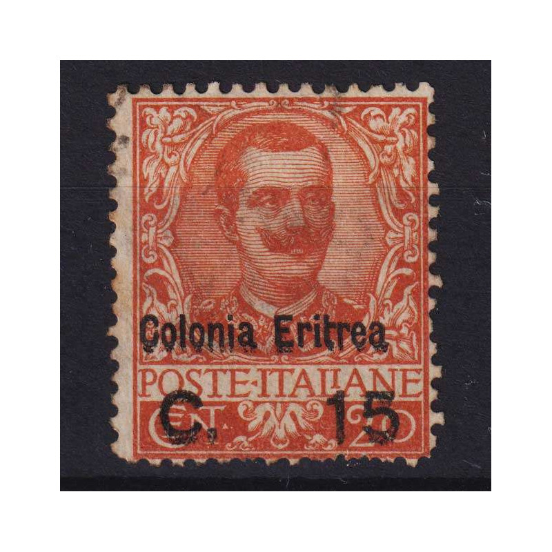 COLONIE ERITREA 1905 FLOREALE SOPRASTAMPATA 15 C. SU 20 C. US.  | F...
