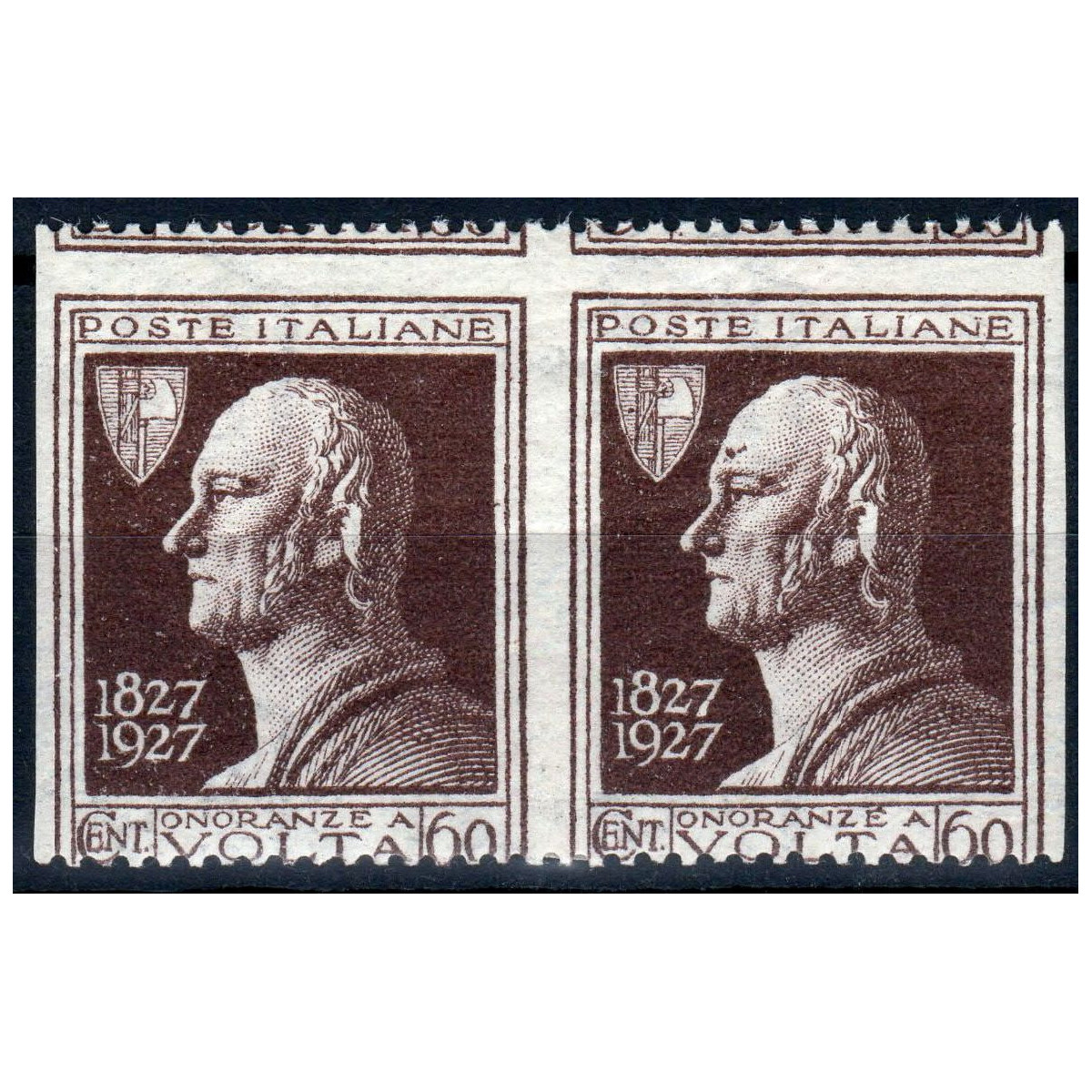 REGNO D'ITALIA 1927 VOLTA COPPIA 60 CENTESIMI MULTI VARIETA' N. 212... REGNO D'ITALIA 1927 VOLTA COPPIA 60 CENTESIMI MULTI VARIETA' N. 212...