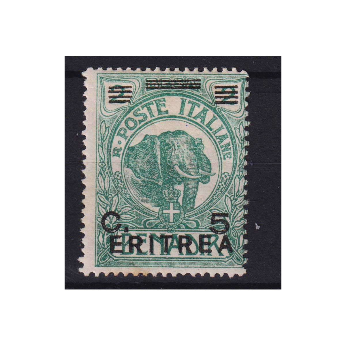 COLONIE ERITREA 1922 ELEFANTI E LEONI 5 C. SU 2 B. G.O MH* LIEVE OS... COLONIE ERITREA 1922 ELEFANTI E LEONI 5 C. SU 2 B. G.O MH* LIEVE OS...
