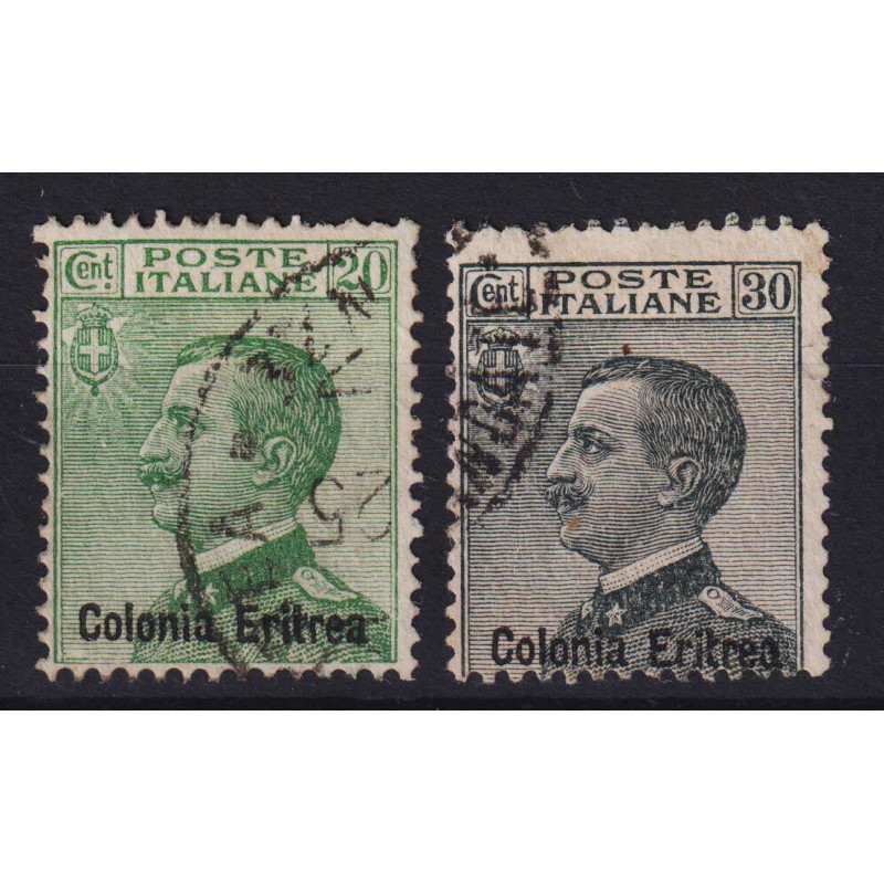 COLONIE ERITREA 1925 MICHETTI 2 VALORI USATI  | Filatelia Meloni