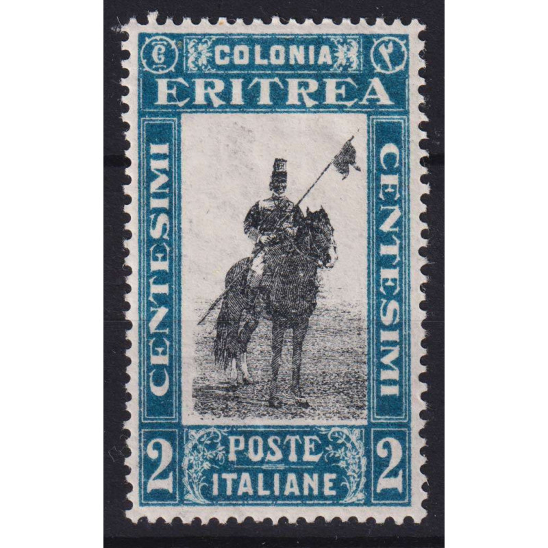 COLONIE ERITREA 1930 SOGGETTI AFRICANI 2 CENTESIMI G.O MLH*  | Fila...