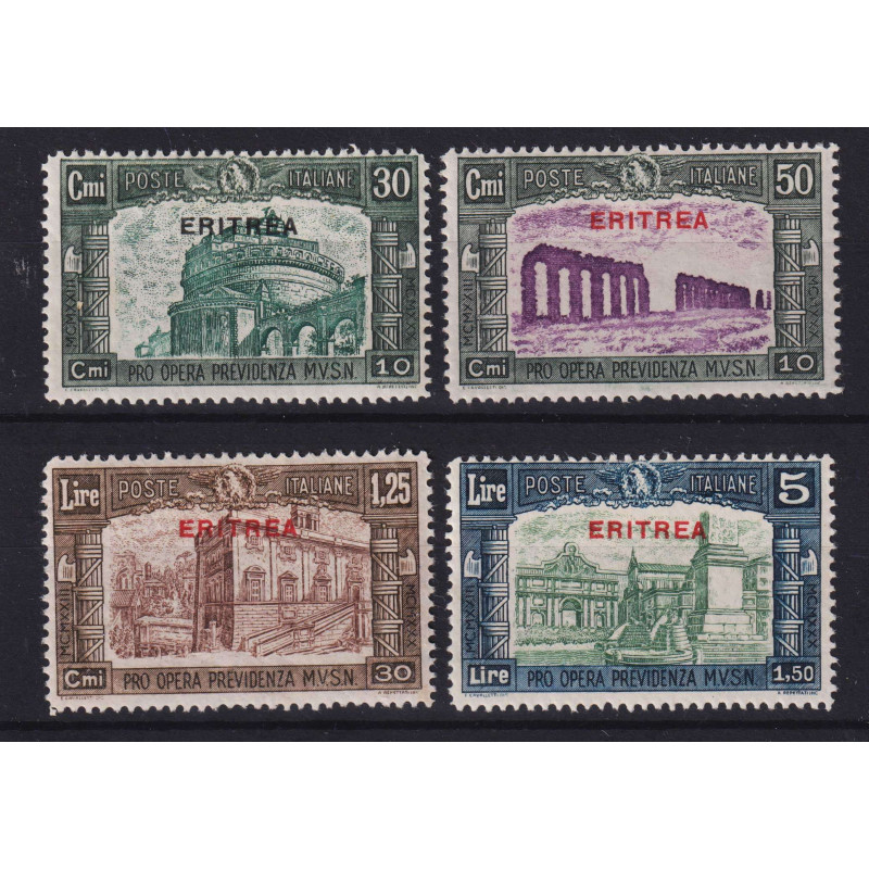 COLONIE ERITREA 1930 MILIZIA 4 V. G.O MLH*  | Filatelia Meloni